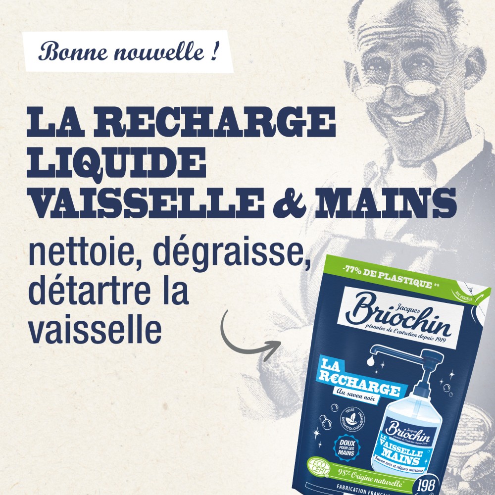 Acheter Lot de 10 recharges liquide vaisselle au savon noir