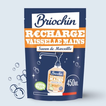 Jacques Briochin - Recharge liquide Vaisselle Mains Savon liquide de Marseille Ecocert