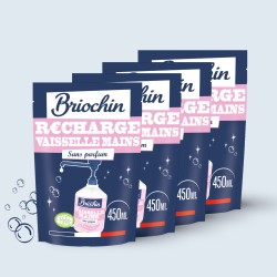 Lot de 4 recharges liquide vaisselle peaux sensibles