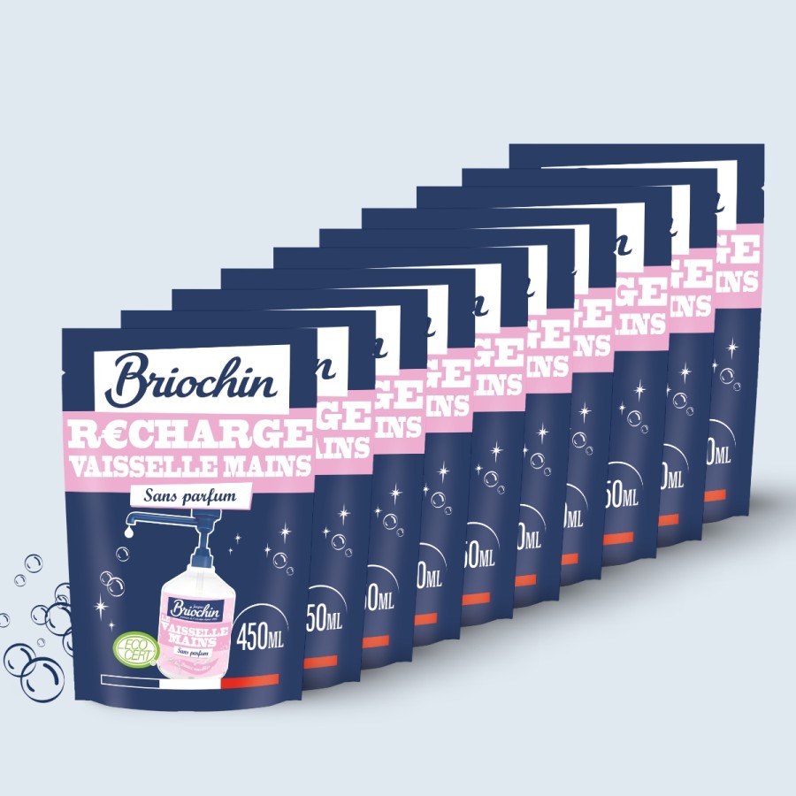 Acheter Lot de 10 recharges liquide vaisselle peaux sensibles