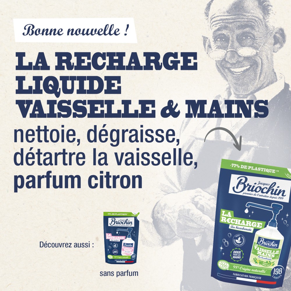 Acheter Lot de 4 recharges liquide vaisselle au bicarbonate
