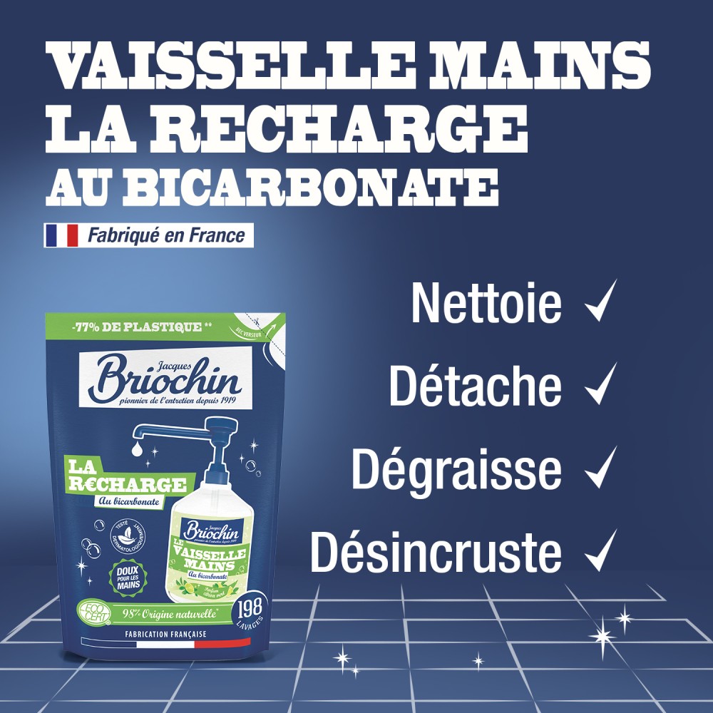 Acheter Lot de 4 recharges liquide vaisselle au bicarbonate