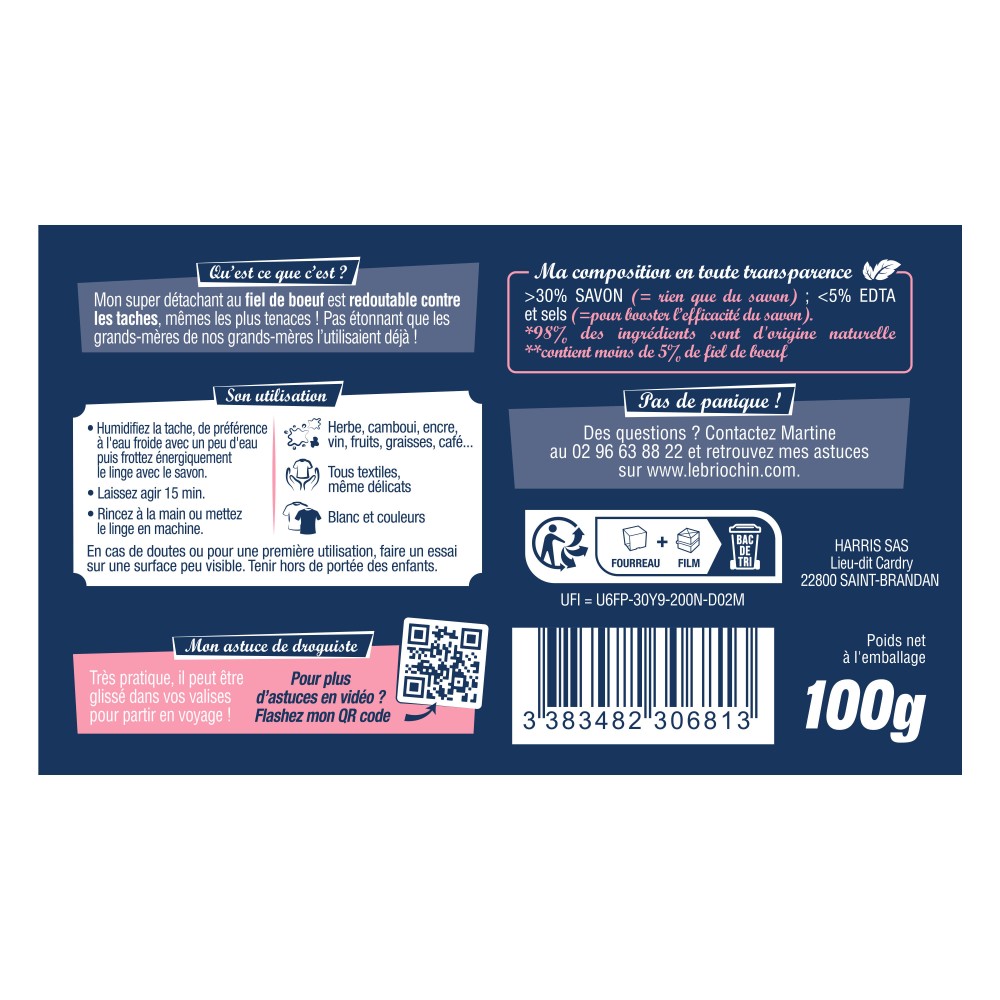 Acheter Lot de 4 Super détachant au fiel de boeuf