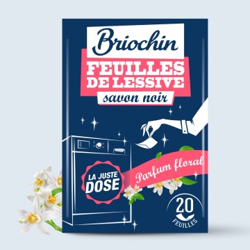 Jacques Briochin - Feuilles de lessive au Savon noir parfum Bouquet floral