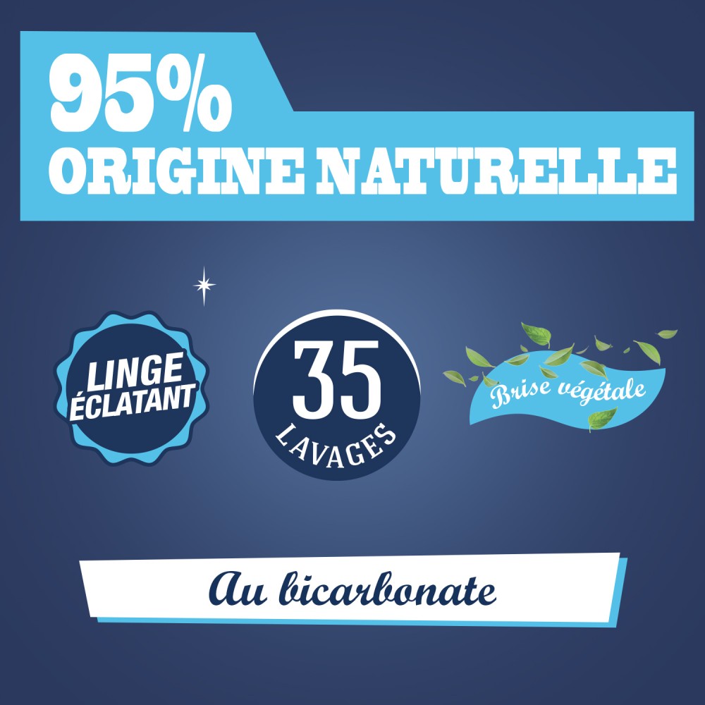 Acheter Lot de 3 recharges de lessives fraicheur au bicarbonate