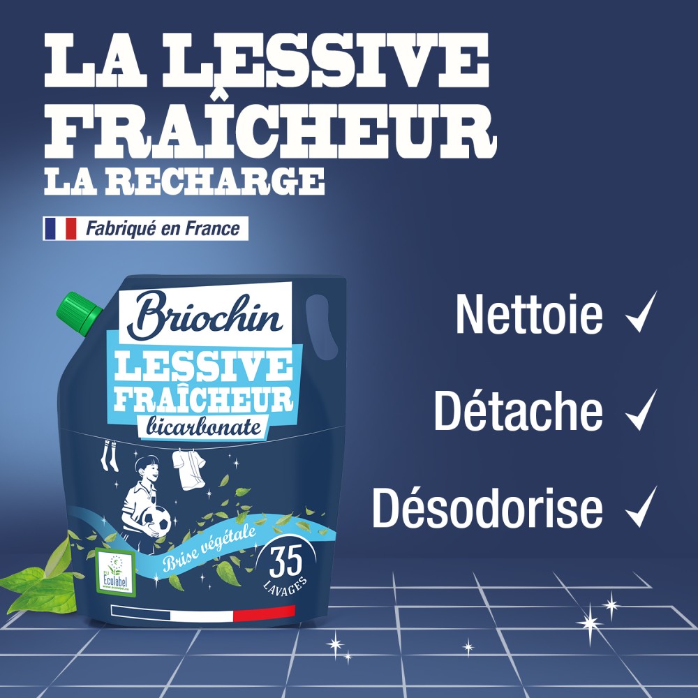Acheter Lot de 3 recharges de lessives fraicheur au bicarbonate