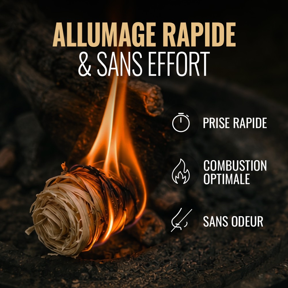 Acheter Cylindre Rouleaux allume feu 100% végétal