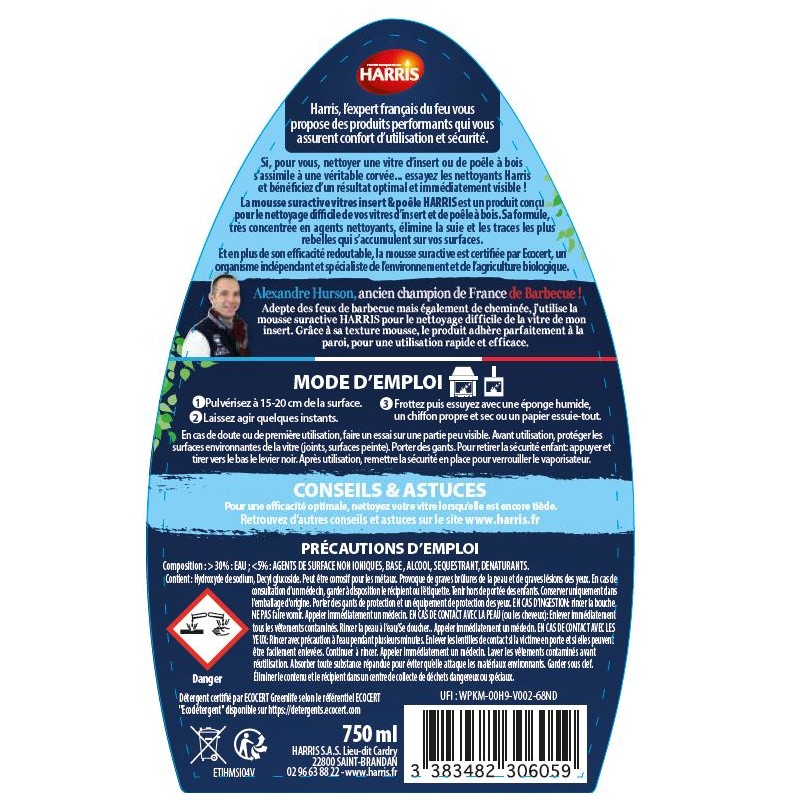 Acheter Mousse nettoyante vitre et insert Ecocert