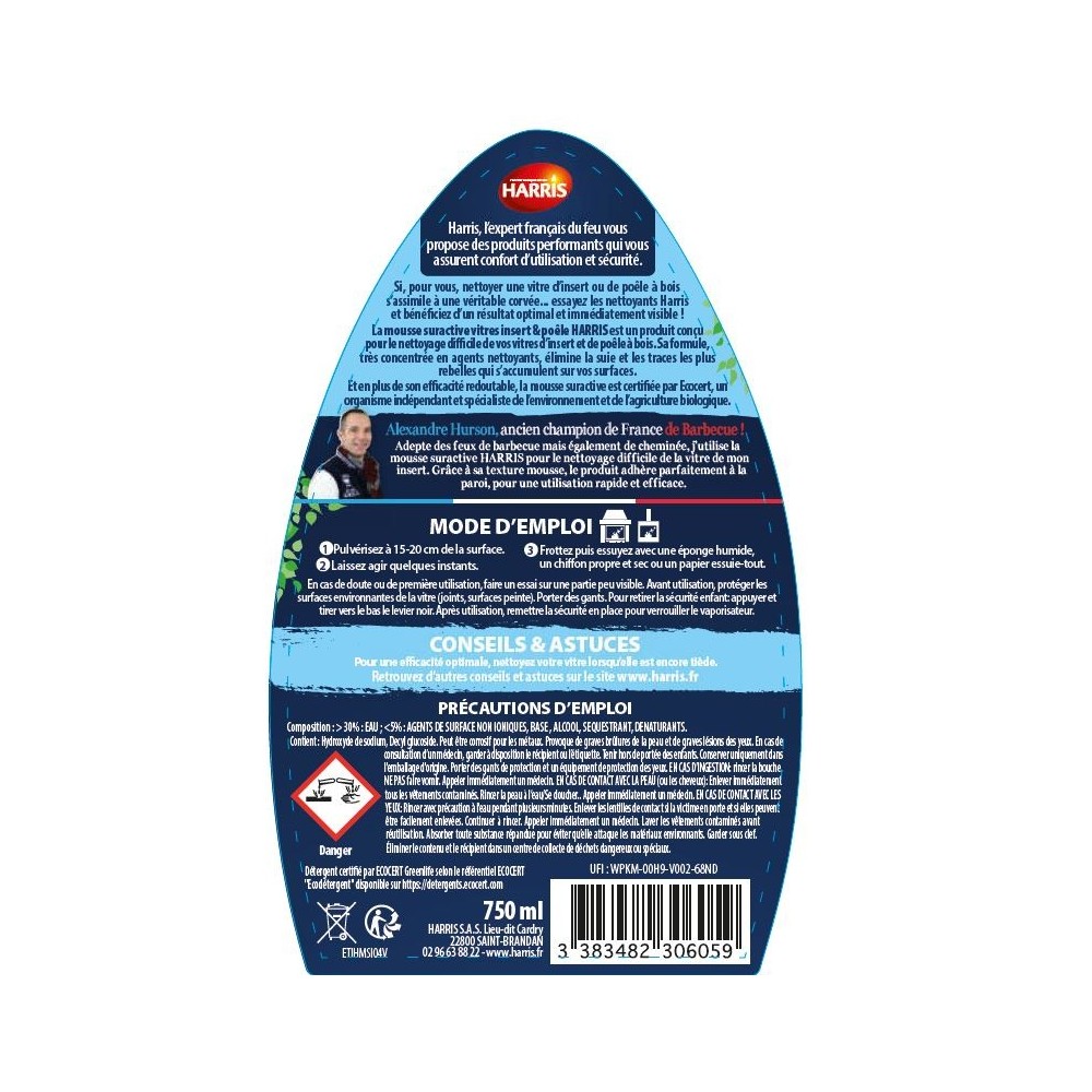 Acheter Mousse nettoyante vitre et insert Ecocert