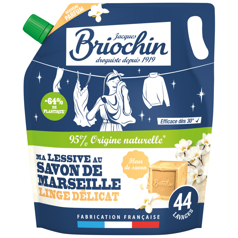 La lessive respectueuse savon de Marseille - Jaques Briochin - 2L