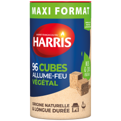 Harris Cubes allume-feu naturel le baril de 100 cubes 