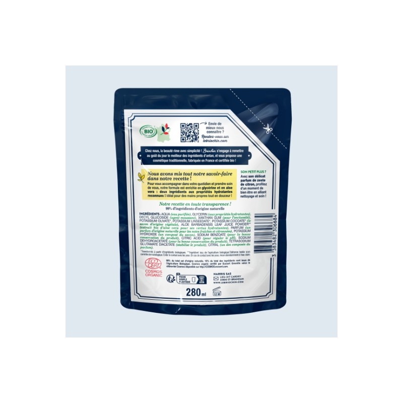 Acheter Recharge savon mains zeste de citron 280ml