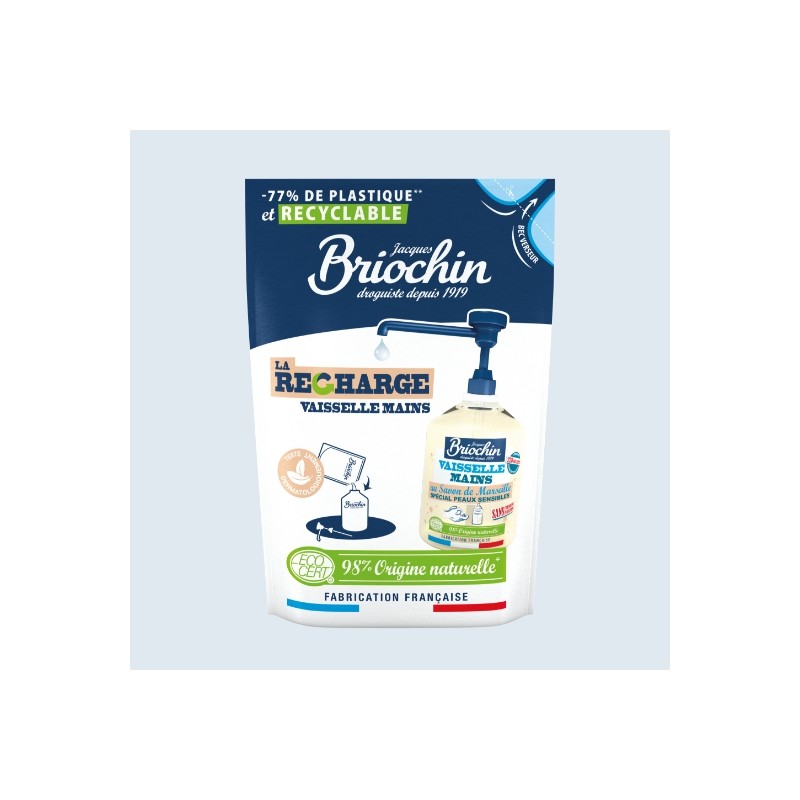 Recharge vaisselle/main Savon de Marseille - Jacques Brochin - 500ml