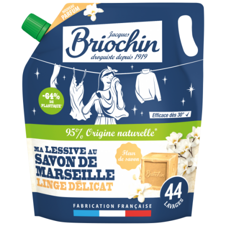 Jacques Briochin Liquide Vaisselle et Mains Spécial Peaux Sensibles  Certifié Ecocert 500 ml Hypoallergénique Sans colorant Sans parfum et Sans  MIT/CMIT : : Epicerie