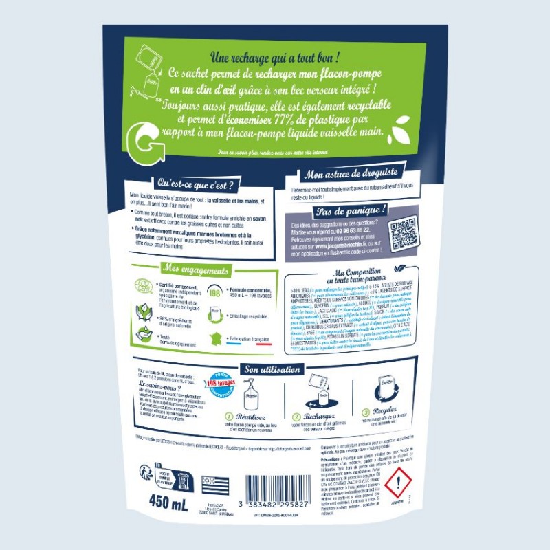 Acheter Recharge liquide vaisselle mains savon noir