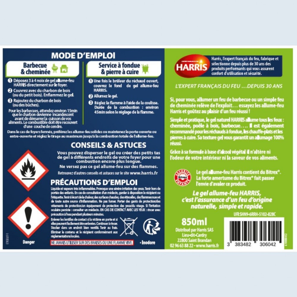 Acheter Lot de 3 Gel allume-feu naturel 850ml