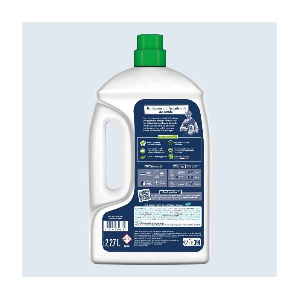Acheter Lessive au bicarbonate 50 lavages 2,27L
