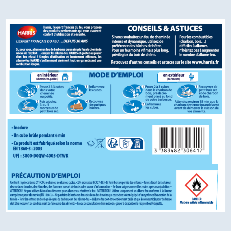 Acheter 96 cubes sans odeur