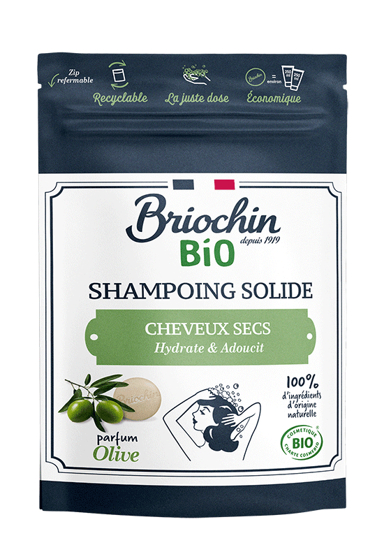 Shampoing solide pour cheveux secs - BIO - Parfum olive