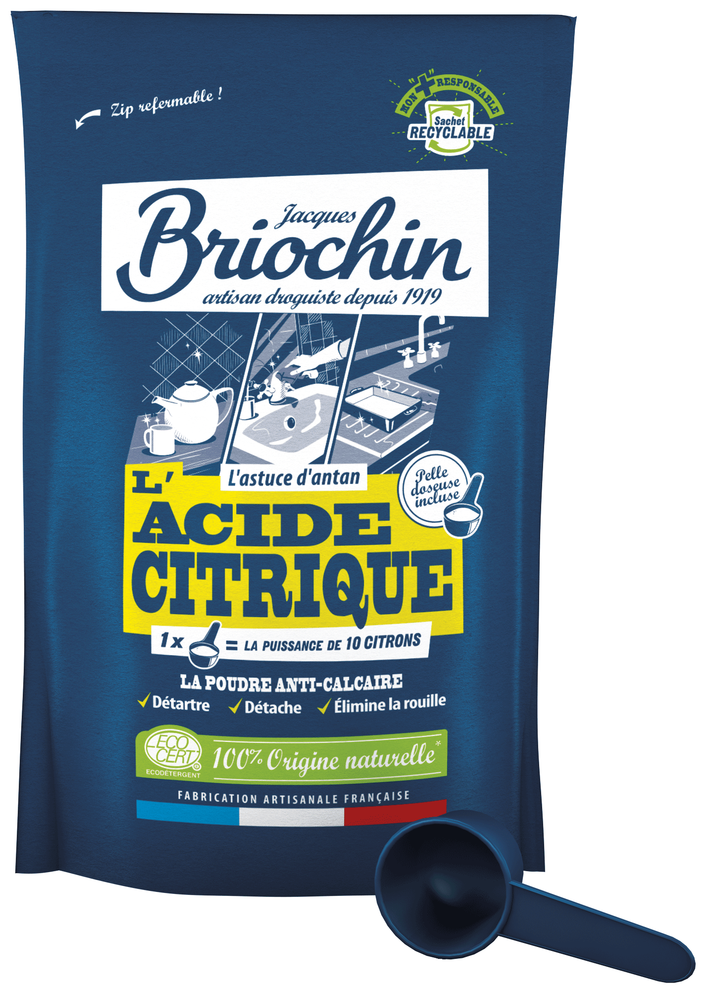 Acide citrique 450g Certifié Ecocert