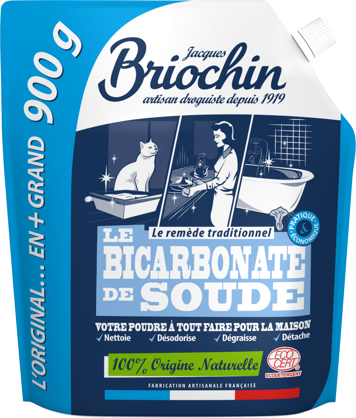 Savon noir, Bicarbonate de soude & vinaigre Le Briochin