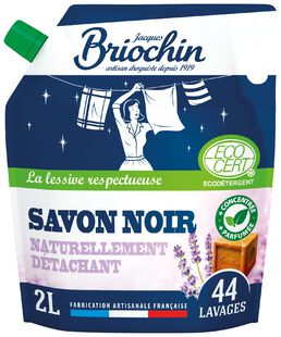 Recharge lessive concentrée au savon noir - 2L - Certifiée Ecocert