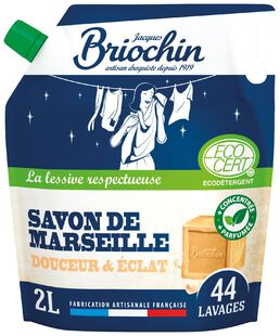 Recharge lessive concentrée au savon de Marseille - 2L - Certifiée Ecocert