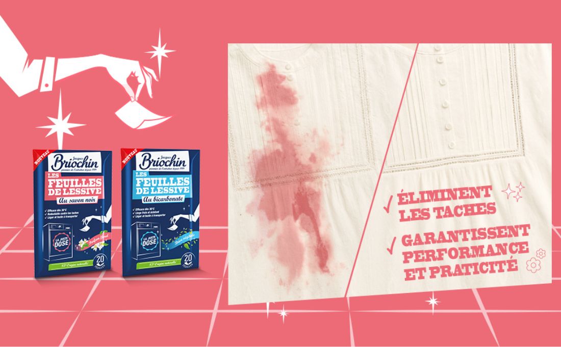 Feuilles de lessive au Bicarbonate parfum Brise végétale